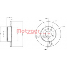 6110407 METZGER Тормозной диск