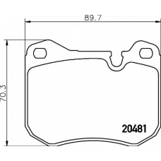 8DB 355 007-681 HELLA Комплект тормозных колодок, дисковый тормоз