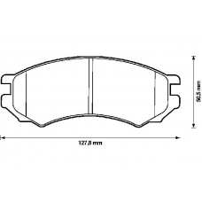 571400B BENDIX Комплект тормозных колодок, дисковый тормоз