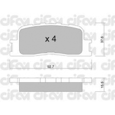 822-753-0 CIFAM Комплект тормозных колодок, дисковый тормоз