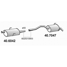 40.7047 ASSO Глушитель выхлопных газов конечный