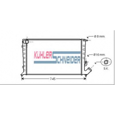 0700351 KUHLER SCHNEIDER Радиатор, охлаждение двигател