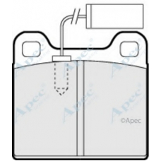 PAD768 APEC Комплект тормозных колодок, дисковый тормоз