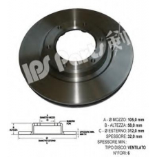 IBT-1273 IPS Parts Тормозной диск