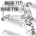 MAB-117 FEBEST Подвеска, рычаг независимой подвески колеса