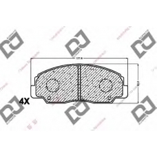 BP1367 DJ PARTS Комплект тормозных колодок, дисковый тормоз