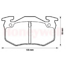 571744B BENDIX Комплект тормозных колодок, дисковый тормоз