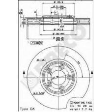 BS 8360 BRECO Тормозной диск