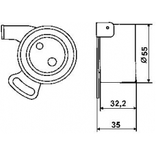 VKM 17300 SKF Натяжной ролик, ремень грм