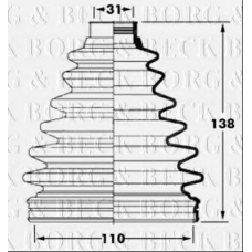 BCB6057 BORG & BECK Пыльник, приводной вал