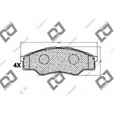 BP1308 DJ PARTS Комплект тормозных колодок, дисковый тормоз