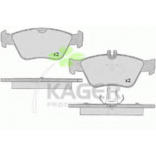35-0018 KAGER Комплект тормозных колодок, дисковый тормоз