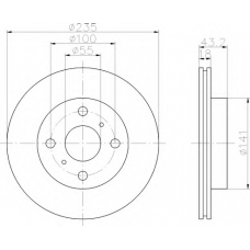 8DD 355 107-271 HELLA Тормозной диск