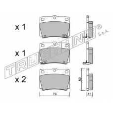 500.0 TRUSTING Комплект тормозных колодок, дисковый тормоз