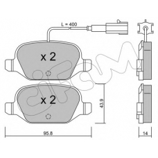 822-324-3 CIFAM Комплект тормозных колодок, дисковый тормоз