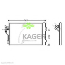 94-6373 KAGER Конденсатор, кондиционер