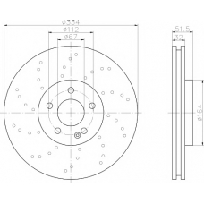 8DD 355 110-141 HELLA PAGID Тормозной диск