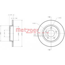 6110581 METZGER Тормозной диск