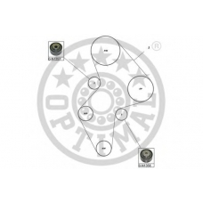 SK-1616 OPTIMAL Комплект ремня грм