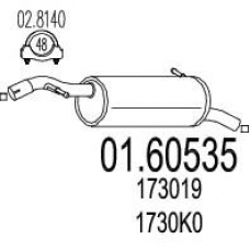 01.60535 MTS Глушитель выхлопных газов конечный