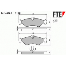 BL1440A2 FTE Комплект тормозных колодок, дисковый тормоз