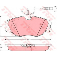 GTD1074 TRW Комплект тормозов, дисковый тормозной механизм