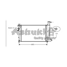 QP55-18 ASHUKI Радиатор, охлаждение двигателя