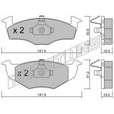 215.1 TRUSTING Комплект тормозных колодок, дисковый тормоз