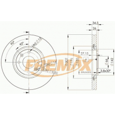 BD-4698 FREMAX Тормозной диск