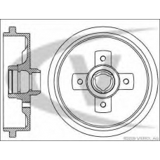 V10-60008 VEMO/VAICO Тормозной барабан