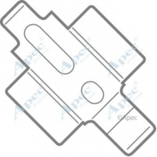 KIT305 APEC Комплектующие, тормозные колодки