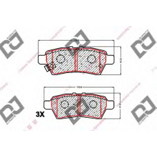 BP1525 DJ PARTS Комплект тормозных колодок, дисковый тормоз