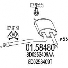 01.58480 MTS Средний глушитель выхлопных газов