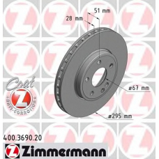 400.3690.20 ZIMMERMANN Тормозной диск