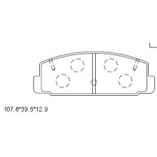 KD3791 ASIMCO Комплект тормозных колодок, дисковый тормоз