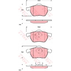 GDB1717 TRW Комплект тормозных колодок, дисковый тормоз