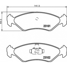 8DB 355 008-051 HELLA PAGID Комплект тормозных колодок, дисковый тормоз