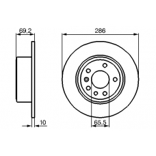 0 986 478 436 BOSCH Тормозной диск