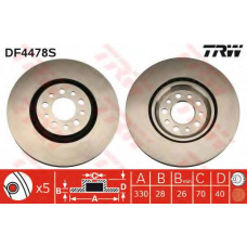 DF4478S TRW Тормозной диск