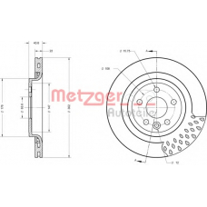 6110590 METZGER Тормозной диск