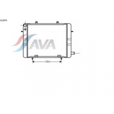 OL2044 AVA Радиатор, охлаждение двигателя