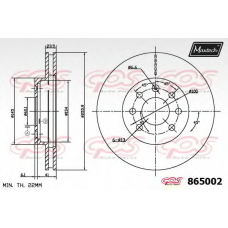 865002.0000 MAXTECH Тормозной диск