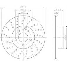 8DD 355 122-582 HELLA PAGID Тормозной диск