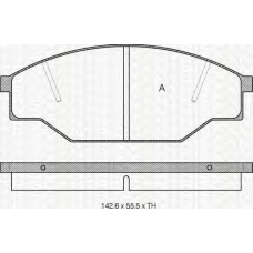 8110 10005 TRIDON Brake pads - front