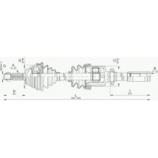 DRS6167.00 OPEN PARTS Приводной вал