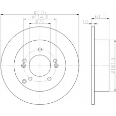 MDC2108 MINTEX Тормозной диск