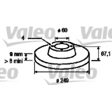 186899 VALEO Тормозной диск