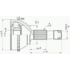 CVJ5131.10 OPEN PARTS Шарнирный комплект, приводной вал