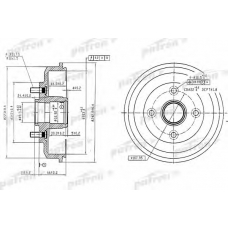 PDR1584 PATRON Тормозной барабан