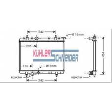 0700891 KUHLER SCHNEIDER Радиатор, охлаждение двигател